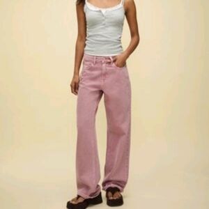 URBAN OUTFITTERS | BDG Kayla Dusty Pink Low Rise Wide Leg Relaxed Fit Jeans 30